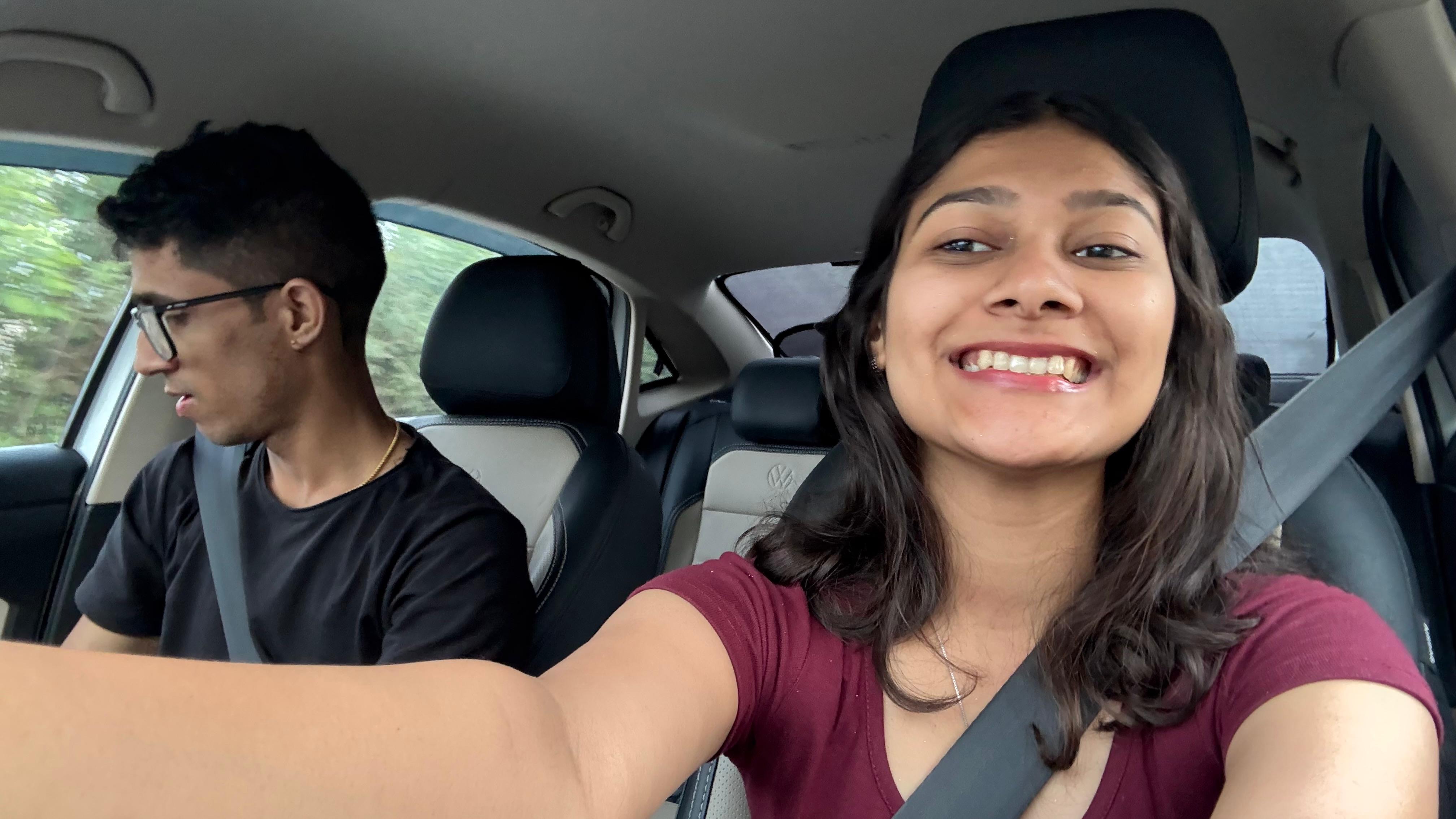 A car selfie